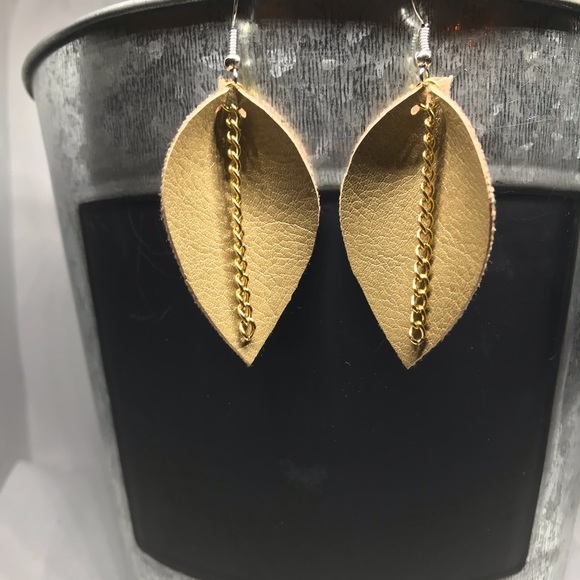 Genuine Leather Earrings - Picture 1 of 1